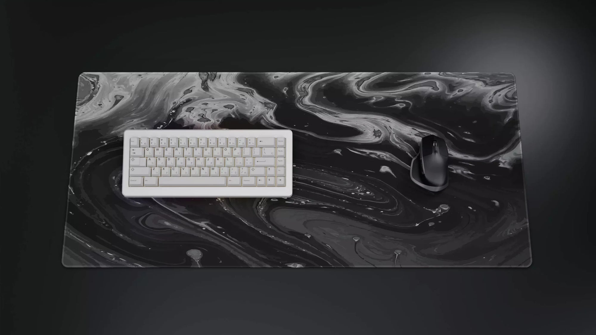 Liquid Noire topdown Tilted keeb render